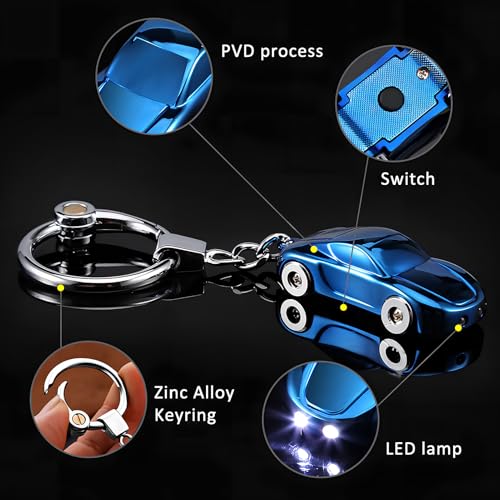 Image of SOMGEM Creative Key Chain Car Keychain Flashlight with 2 Modes LED Lights