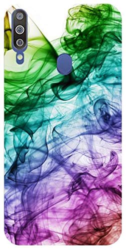 Redbee Gifts Polycarbonate Slim Fit 3D Multicolor Smoke Effect Photo Printed Mobile Back Cover for Samsung Galaxy M30 (GalaxyM30_Multi_RB063)