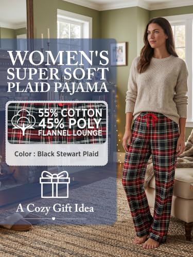 Image of Ashford & Brooks Women's Super Soft Flannel Plaid Pajama Sleep Pants