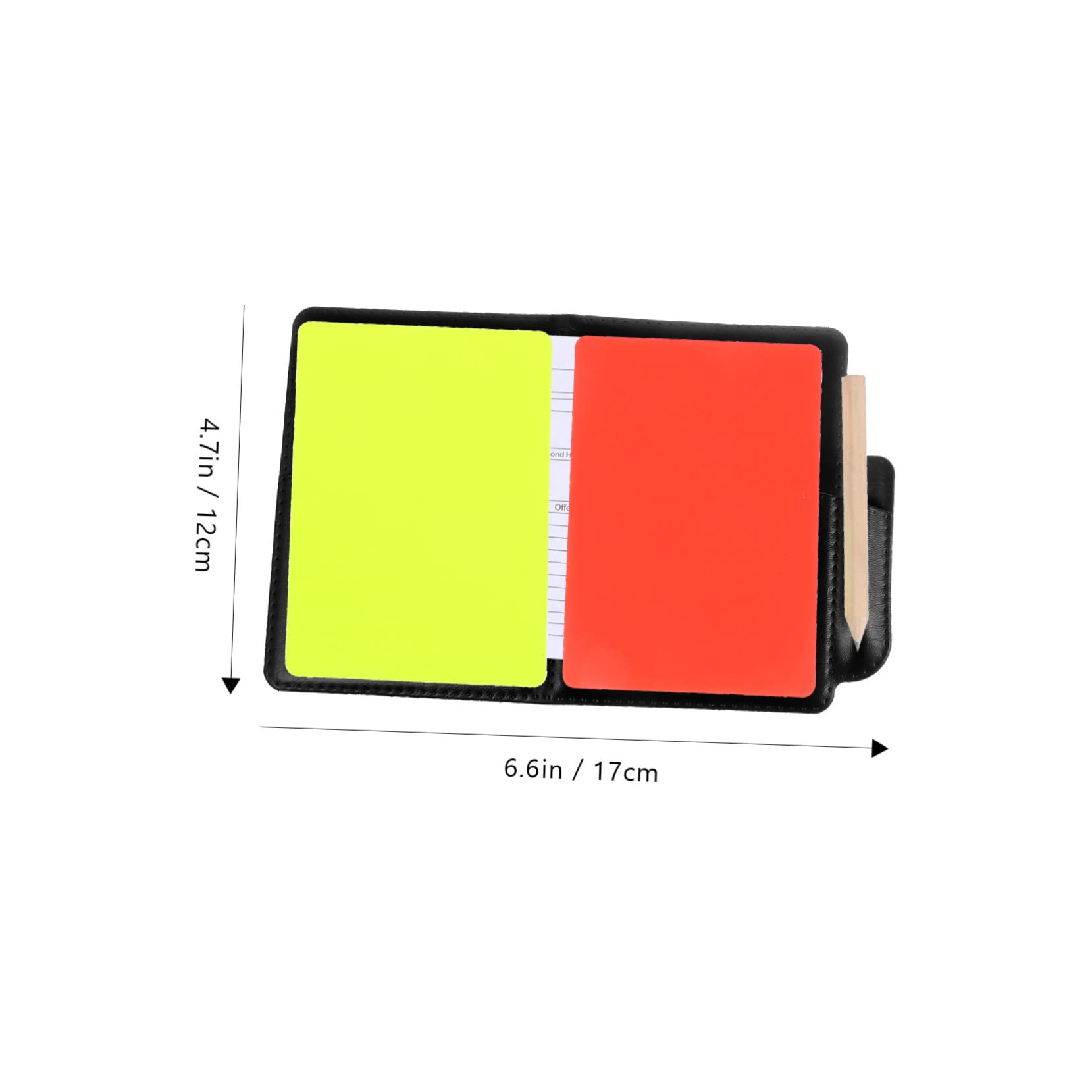 MUSISALY 4sets Soccer Referee Cards Kit Lightweight Standard Referee Cards with Wallet Game Record and Pen for Football Basketball and School Sports Training