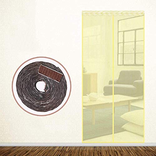 Mr.T Puerta mosquitera Puerta de Pantalla magnética, Sala de Gancho y Bucle magnético Cortina de Mosquito Recámara Verano Cortina del Acoplamiento de -Purple Cortina de Arena Invisible