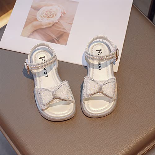 Girls Sandals Shiny Bow Summer Shoes Toddler Baby Girls Open Toe Sandals Cute Mary Jane Shoes for Wedding 𝗣a𝐫𝐭y4