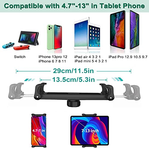 Woleyi Car Tablet Mount, Headrest Tablet Holder For 4.7-12.9 In Ipad Smartphone, Car Back Seat Between Tablet Stand For Ipad Pro Air Mini, Samsung Tab, Fire Hd, Long Road Trip Essentials For Kids #TOP4