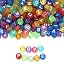 K-White letter Deep Colorful bead