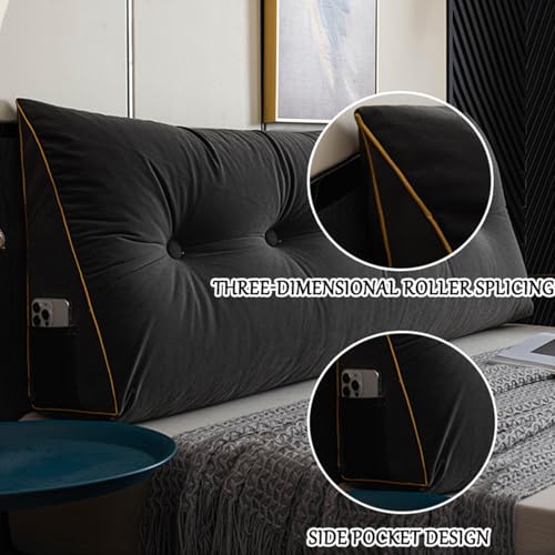 Almohada de cuña cabecera triangular y soporte de lectura suave para cama 8