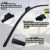 alca Wiper Blades Flat Hook Fits Mitsubishi Outlander 2012-onwards Full Set Front And Rear Wipers AH 26"18"12"ARC - Image 4