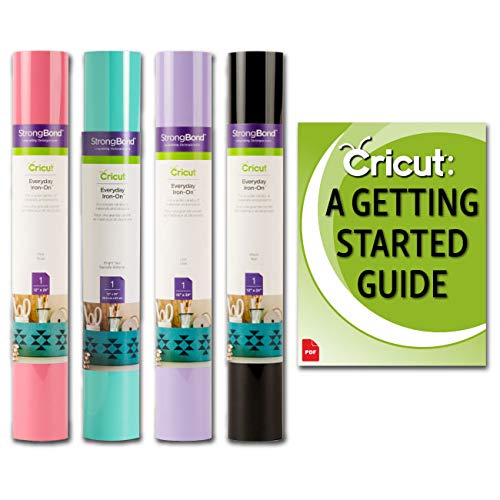 Cricut Everyday Strongbond HTV Iron On Mermaid Bundle, 12x24, Black, Teal, Lilac, Pink