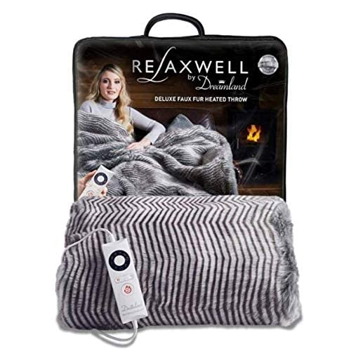 Buy Dreamland Relaxwell Deluxe Faux Fur Heated Throw A Lightweight Hypoenic Cozy Blanket With