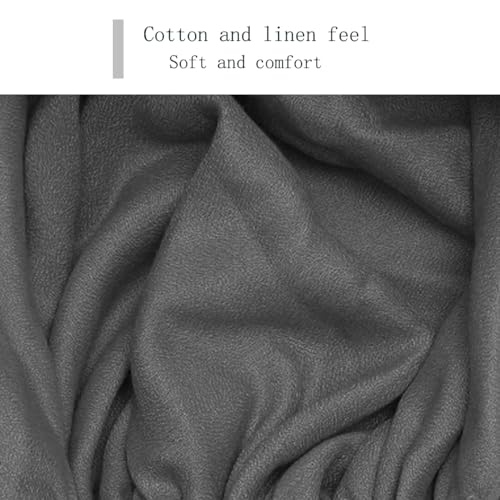 زيد ال واي سي غطاء راس مربوط مسبقا للنساء من كيمو، قبعة صغيرة خفيفة الوزن بغطاء جمجمة (رمادي داكن سادة)، مقاس واحد