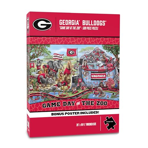 Image of YouTheFan NCAA Georgia Bulldogs inchGame Day At The Zoo inch 500 Puzzle