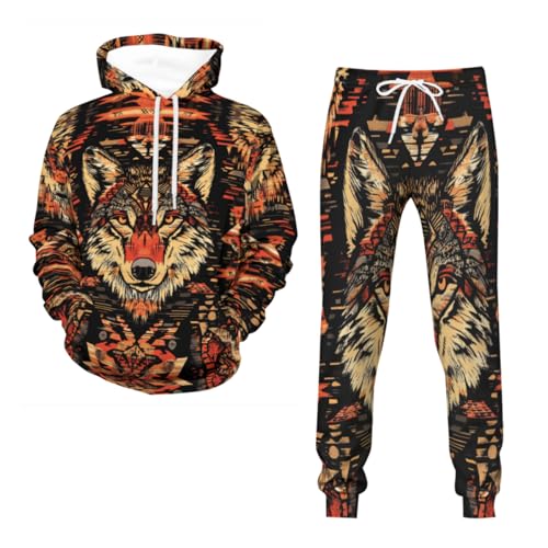 Sweat à capuche pour homme et femme Wolfss 3D idéal pour le fitness en extérieur