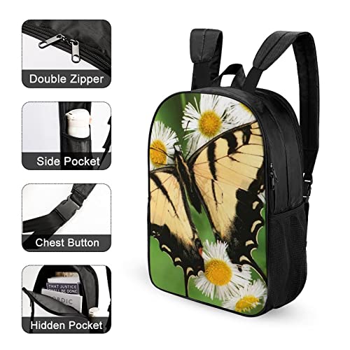 Mochila escolar unisex impermeable mariposa de moda juvenil 3D de 42cm 4