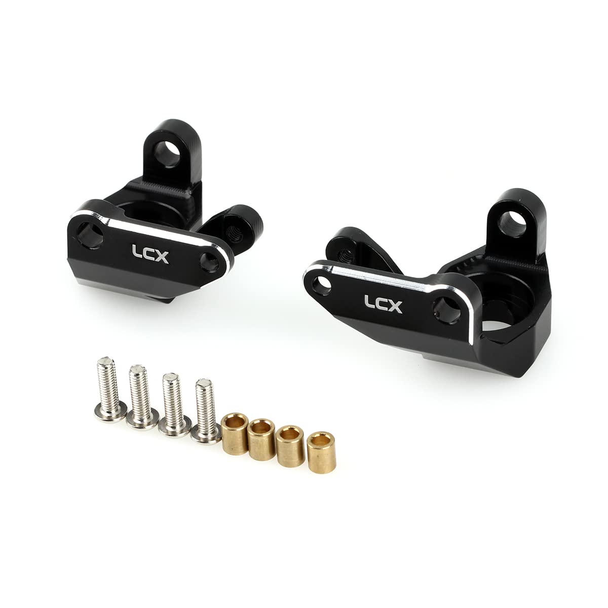 LCX Racing 1/10 RC Crawler Car AR45 Straight Axles Front Axle Aluminum Steering Knuckles for Axial SCX10 PRO SCX10 III Early SCX10.3 AXI03014, Upgrades Parts Accessories (Steering Knuckle)