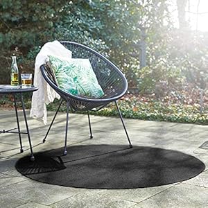 andiamo Kunstgrasveld, groen, duurzaam grastapijt met drainage knoppen, kleur: antraciet, maat: Ø 195 cm