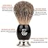 Luxury Shaving Brush for Men by VIKINGS BLADE, Ultra Heavy Acrylic & 316L Steel Handle, Super Strong Knot Backbone, Minimal Shedding, Fast Lather, Extremely Smooth & Plush on Skin (Dark Stallion)