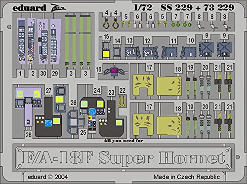 F-18F Super Hornet Eduard Accessories 73229 grappe photodécoupée haute précision