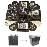 [page_title]-Kreative Überraschung Box Explosions-Box DIY Geschenk Handgemachtes Scrapbook Zubehör Faltendes Fotoalbum mit 8 lustigen Karten+Aufkleber und andere Zubehör,Muttertag/Valentine Hochzeit Geschenk