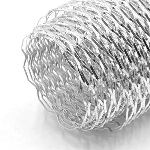 Uxcell Car Auto Silver Tone Aluminum Alloy Seagulls Type Grille Mesh Sheet 8 X 25Mm #TOP7