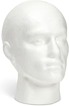 Juvale Mannequin Head for Masks, Hats, Wigs - White, 9.25 x 7 x 11 in - Foam Head Wig Stand & Hat Display