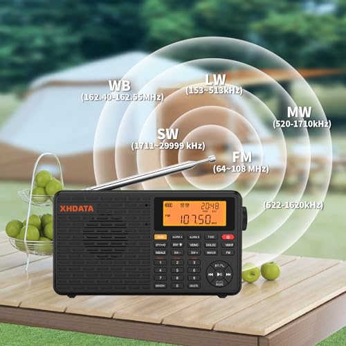 Xhdata D-109WB D109Wb Portable Radio Am/Fm/Sw/Lw/Wb Weather Radio Shortwave Radio Receiver thumb #2