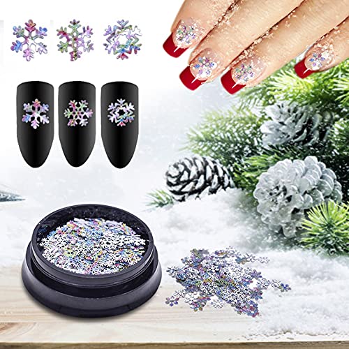 Asalinao Weihnachtspaste Leaf Gear Gold Ultra Thin Film Ausgehöhlt Nagelzubehör, Ultradünne Pailletten Weihnachten… – Bild 3