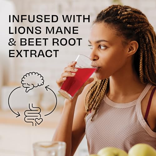 mindright Nootropic Super Fiber - Advanced Gut Support - with Prebiotic Fiber, Beet Root Extract, Lion’s Mane to Supports Daily Active Lifestyle - Great Tasting Mixed Berry - 1 Count - 30 Day Supply - Image 5