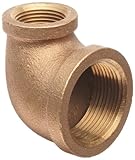 Anderson Metals-38105-1208 Brass Pipe Fitting, 90 Degree Reducing Elbow, 3/4' Female x 1/2' Female
