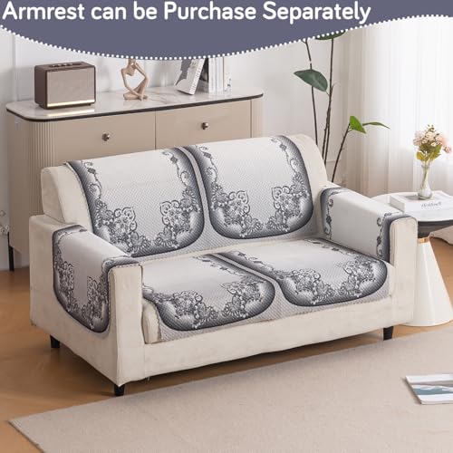 Image of HOKIPO HeavenHue Sofa Cover 2 Seater for Seat & Back, Twilight Lace