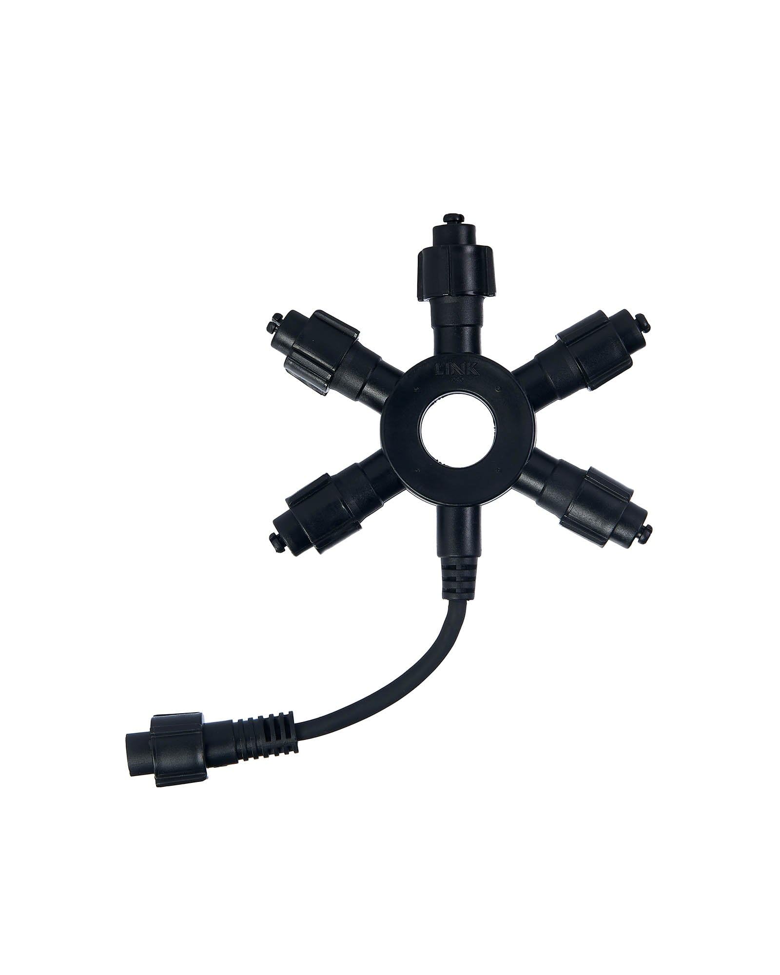 WeRChristmas PRO Series 5 Port Black Curtain Connector, Connectable
