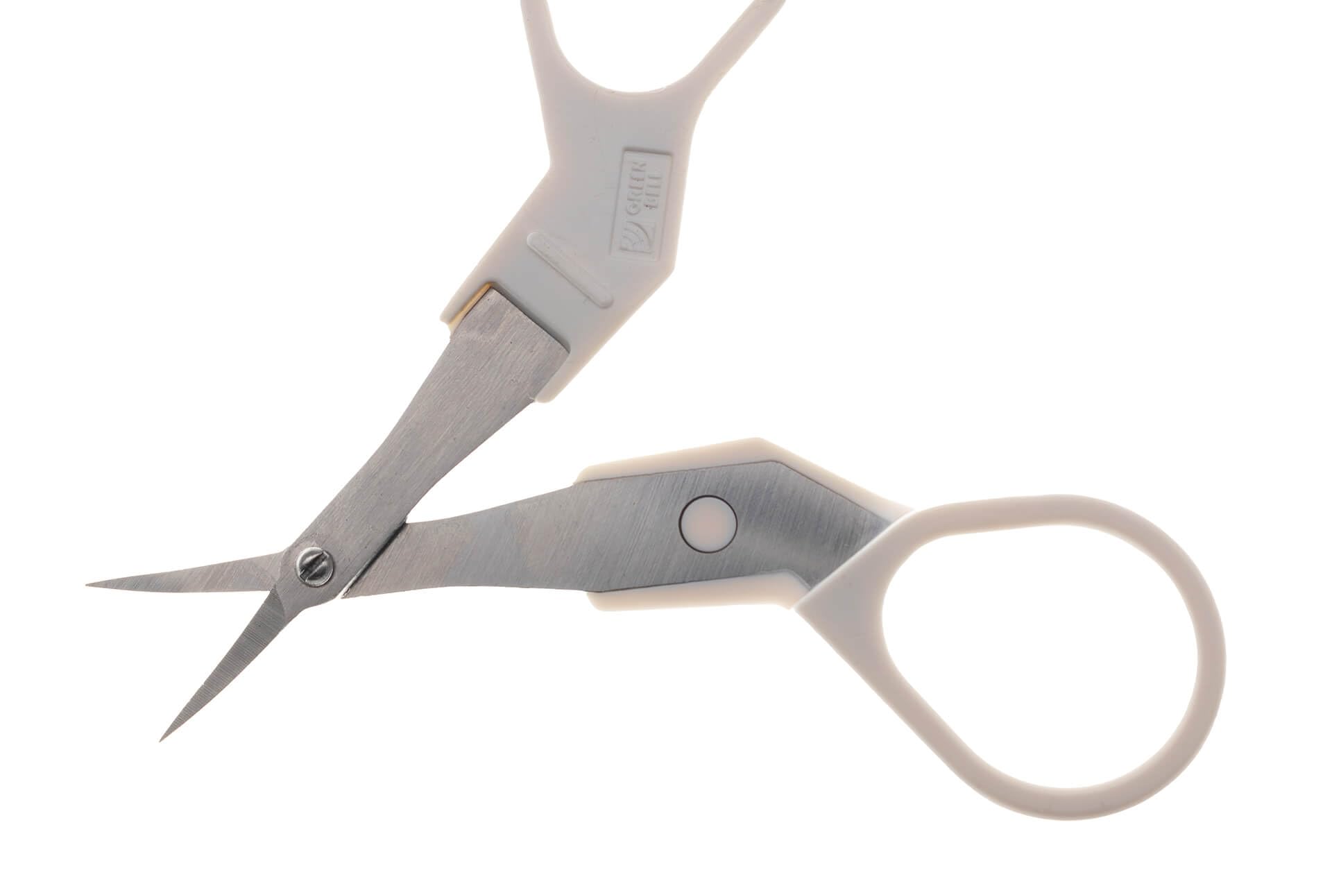 Seki EDGE SS-900 | Made in Japan | Tijeras de maquillaje | Tijeras faciales de acero inoxidable con hojas curvadas afiladas a mano | Compactas, ergonómicas | Para cejas, nariz y vello facial