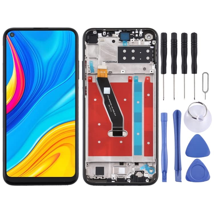 Écran LCD OEM pour Huawei Enjoy 10 vitre tactile noire avec châssis de réparation