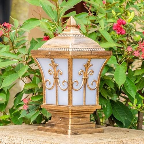 Image of SINOMAN Main Gate Light Victorian Antique Garden Pillar Lamp French Vintage Outdoor Waterproof Ideal for Enteryway,Landscape Column, Poles and Home Decoration (Without Bulb)
