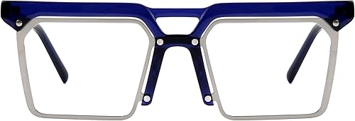 Zeelool Marco de gafas rectangulares retro con lente transparente sin receta para hombres ZJGX839879