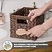 GRANNY SAYS Wicker Storage Baskets for Shelves, Wicker Baskets for Organizing, Waterproof Woven Basket for Pantry, Rectangle Basket for Shelf, Brown, 2-Pack