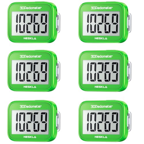 3D Pedometer for Walking, Simple Step Counter with Large Digital Display