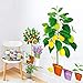 Produktbild Wall Sticker ZOZOSO Creatividad Fruta Flor Olla Pegatinas Par Par Dormitorio Vivero Habitación Pasillo Esquina Kartell Etiqueta Arte Decoración Wandgemälde