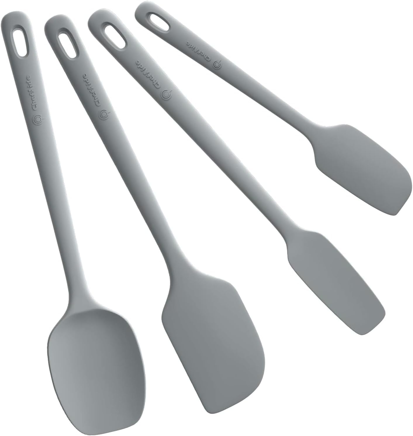 ChefAide 4 Pieces Silicone Spatulas Set, Heat Resistant Rubber Spatula