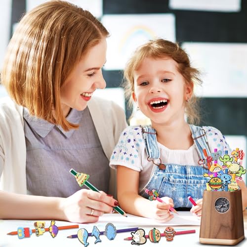 100pcs Pencil Toppers Decoration Random Cute Pencil Topper for Kids Lovely Pencil Clips for Classroom Prizes Students School Reward Easter Egg Fillers - Thumbnail 6