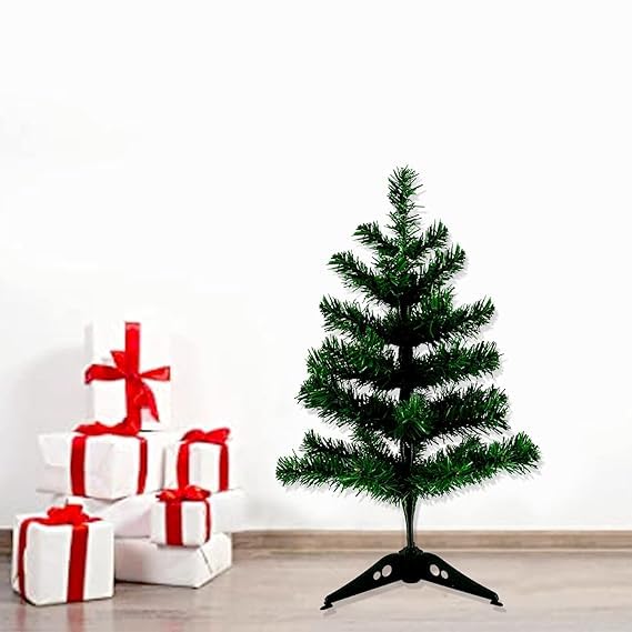 Urban Festivities 2 Ft Artificial Christmas Tree with 24 Pcs Ornament Set – Lightweight Ideal for School & Home Holiday Decor (2 Ft Tree)