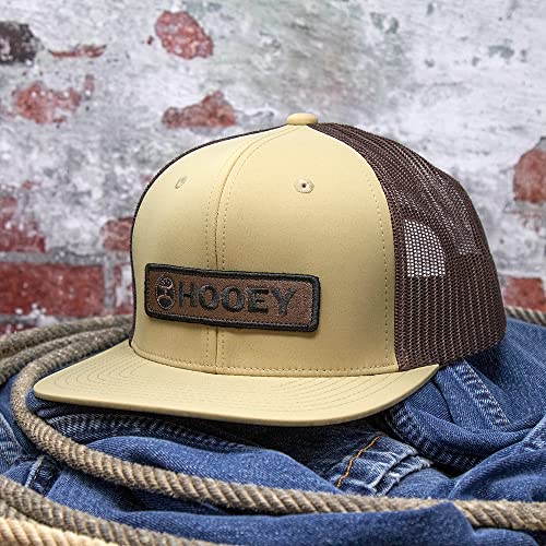 Hooey Lock Up Adjustable Snapback Mesh Back Trucker Hat (Tan/Brown) #TOP3