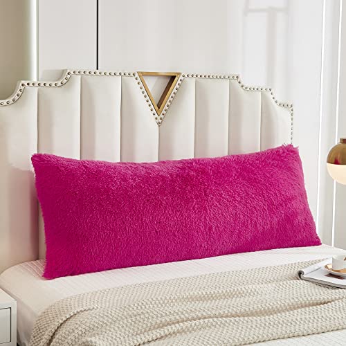WERDIM Shaggy Fluffy Faux Fur Body Pillow Cover 21