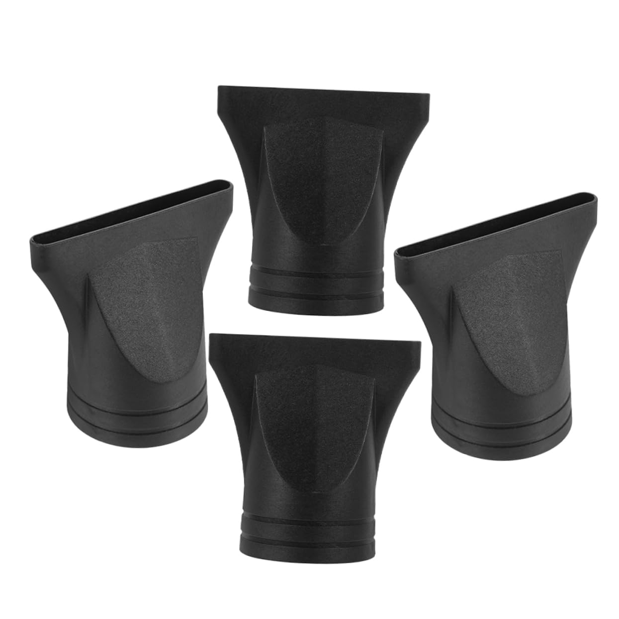 OUNONA Testine di Ricambio per Asciugacapelli Concentratore Stretto per Phon, 4 Pezzi in Plastica, Installazione Facile, Compatibile Ugelli 4-4,8 CM