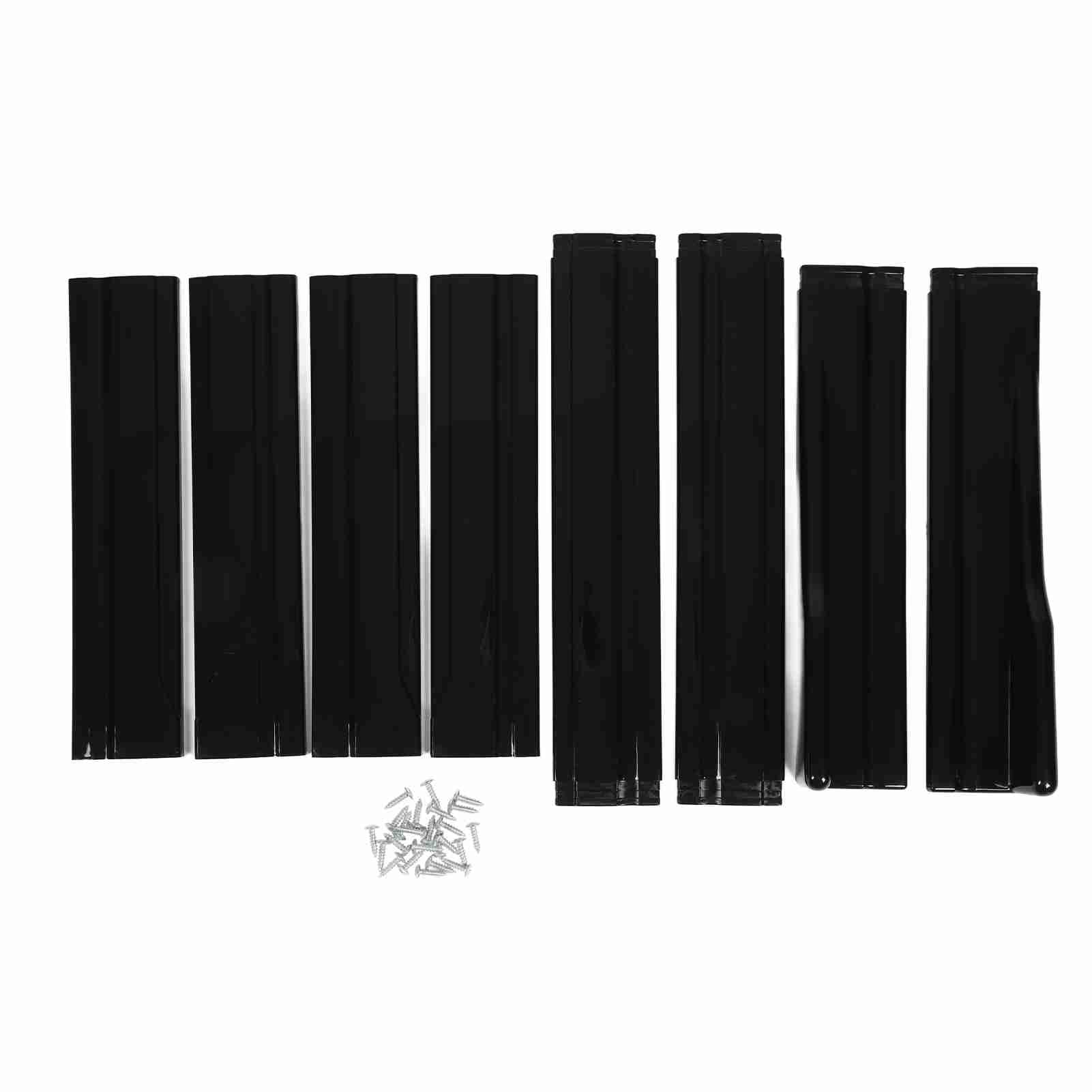 Minigonne laterali universali per auto, diffusori ad alette per minigonne laterali posteriori, estensione minigonne laterali in ABS da 2 m/78,7 pollici per, ridurre la resistenza (Nero lucido)