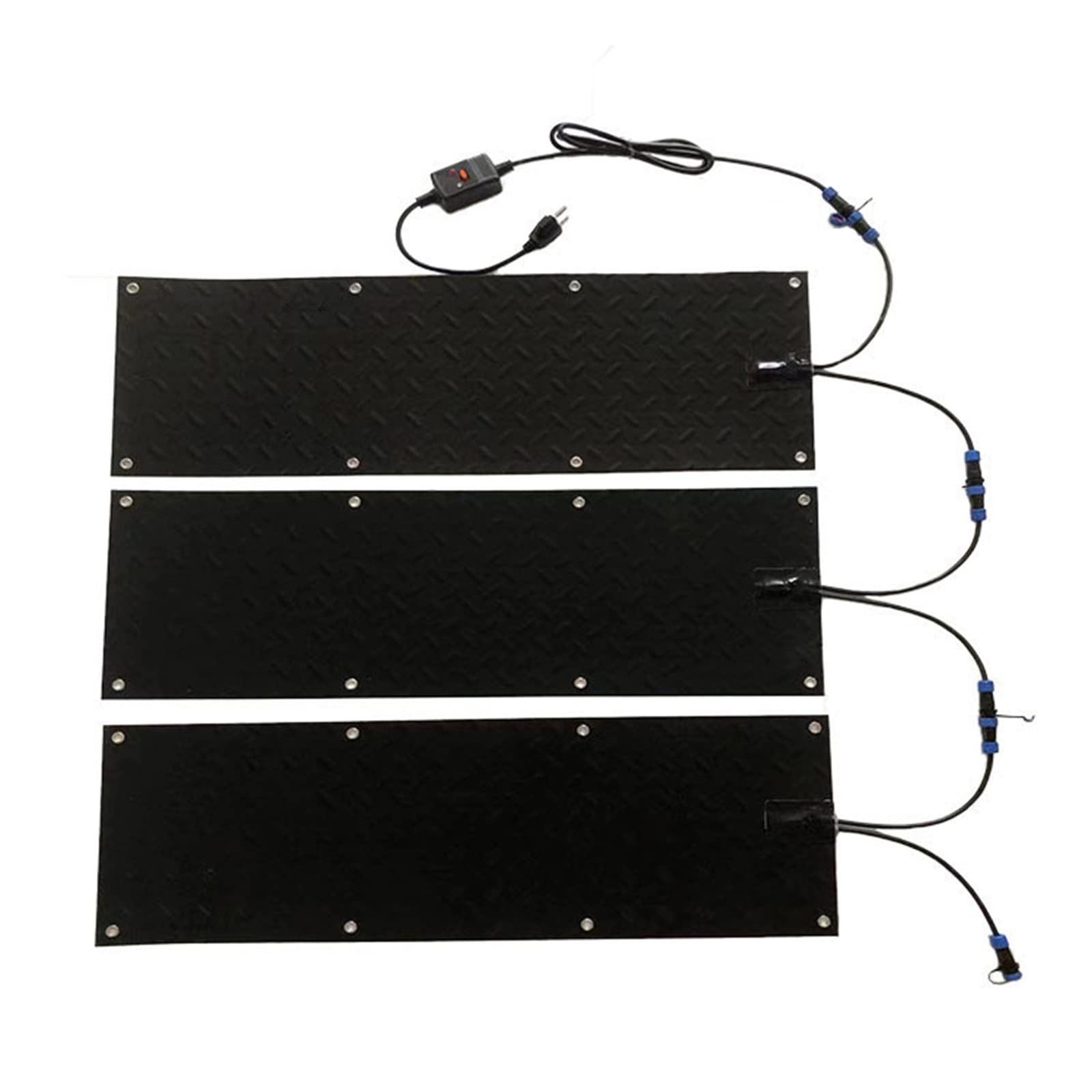 Snow Melting Walkway Mat, Snow & Ice Melting Mat, with Power Cord and Connecting Line, Slip-Proof Rubber Heated Mat for Narrow Walkways Garages Use, 10 In X 30 In,3PCS