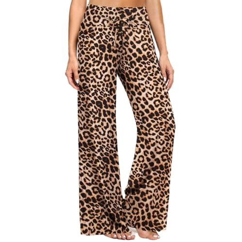 Image of ZOOSIXX Soft Black Pajama Pants for Women, Wide Leg Comfy Casual Lounge Yoga Capri Pants 22'' / 30''