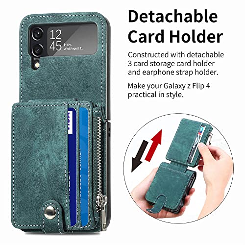 Funda para Samsung Z Flip 4 que protege la pantalla y guarda tarjetas sin abultar 4