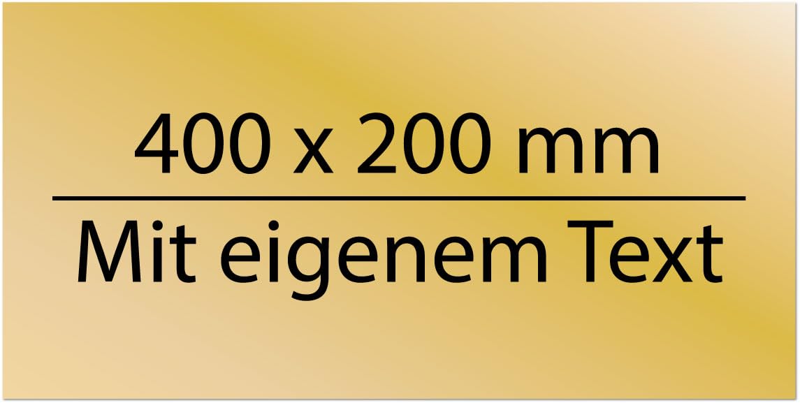 Mosiężna tabliczka na nazwisko - matowa - 400 x 200 mm