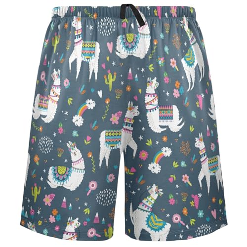 visesunny Men's Pajama Shorts Comfort Soft Sleep Shorts for Men Pjs Bottoms pants with Pockets