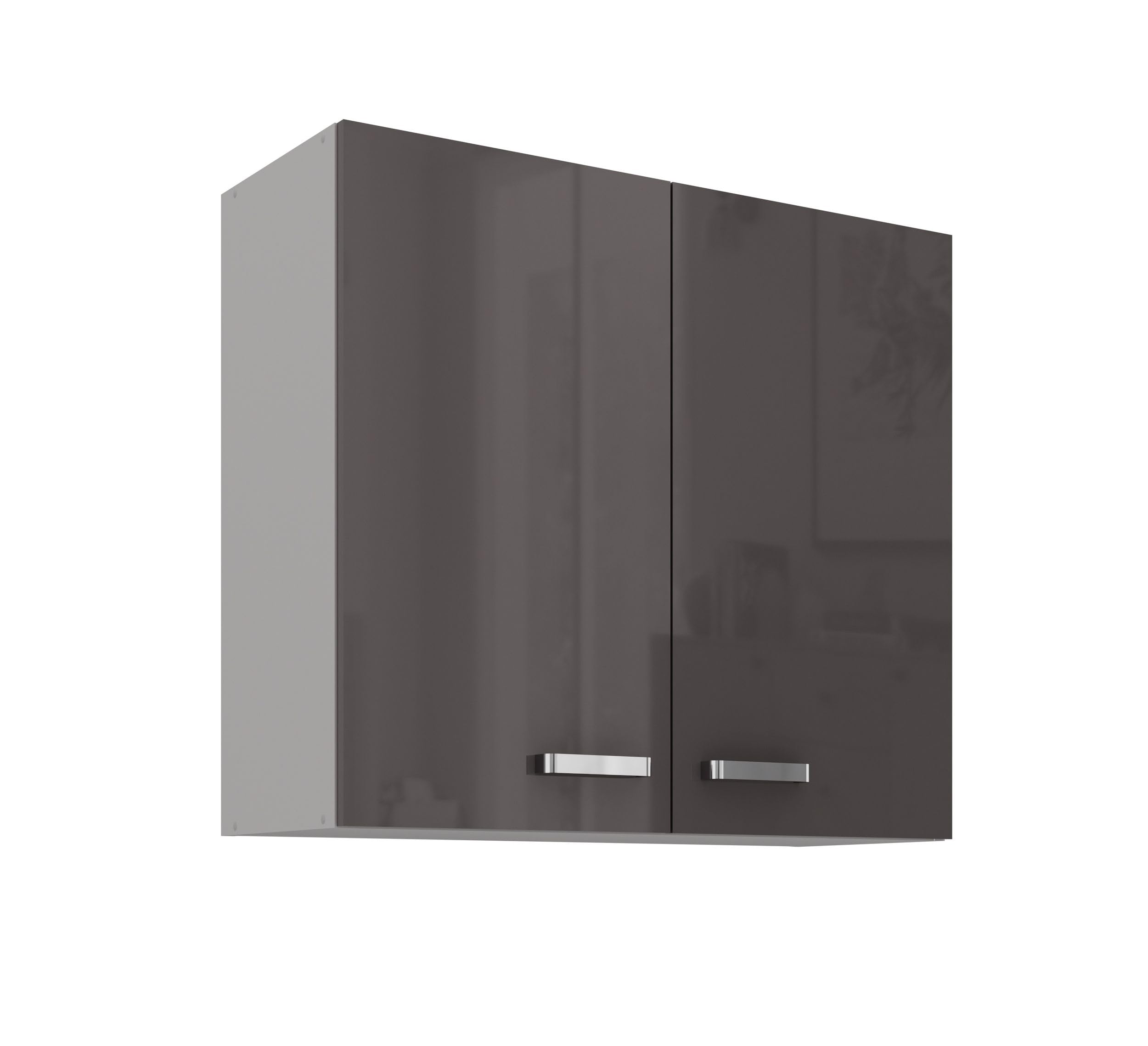 Kuechen-preisbombe Küchen Hängeschrank 80 Hochglanz Grau Küchenzeile Küchenblock Küche Grey Bianca Küche, Haushalt & Wohnen