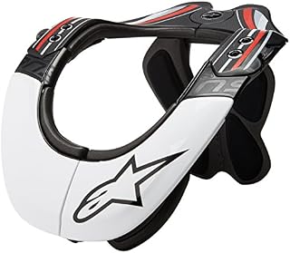 Alpinestars Men's Bans Pro Neck Support, Black/White/Red, Large/X-Large